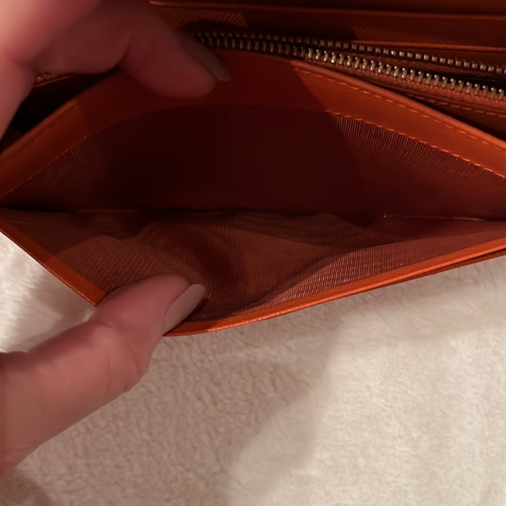 Authentic Orange Prada Wallet - Picture 11 of 16